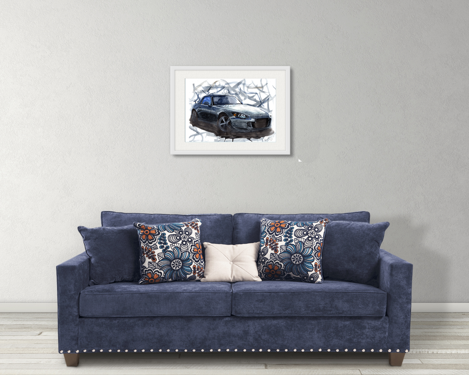 Honda S2000 Print. Honda S2000 Poster. Gifts For Him. Hand Painted Art. birthday gift