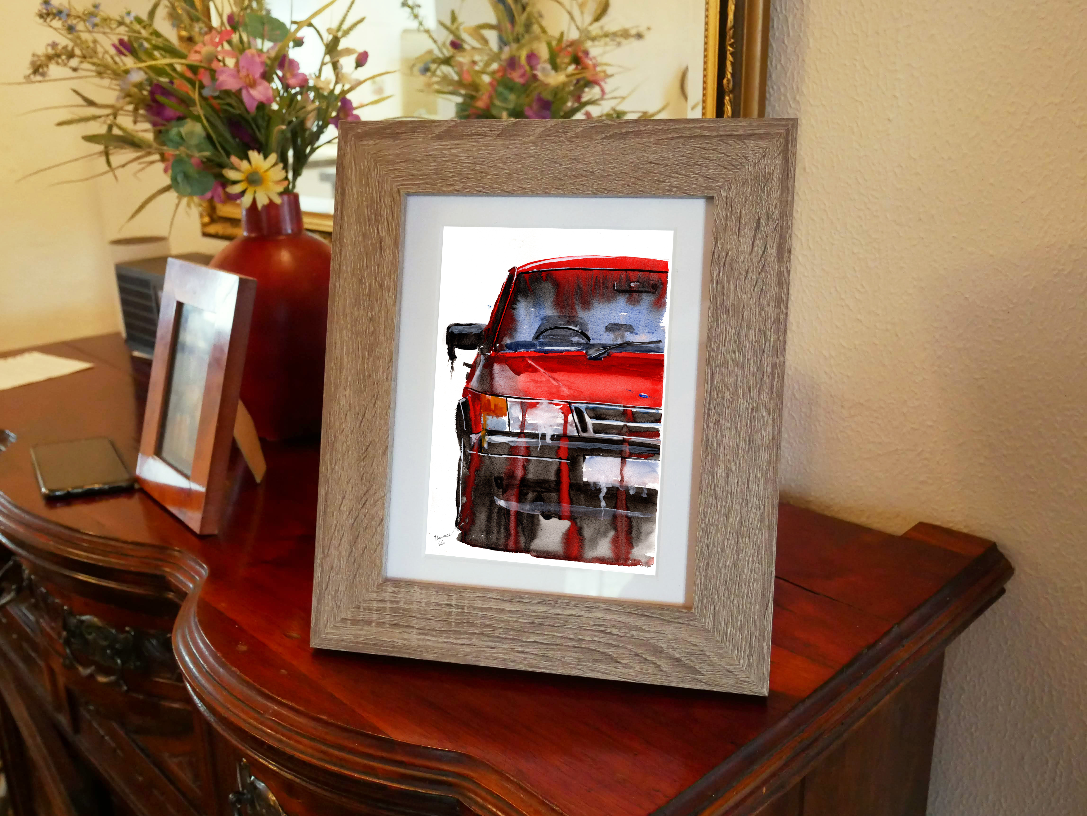 Saab 900 Print. Saab 900 Poster. Gifts For Him. Hand Painted Art. birthday gift