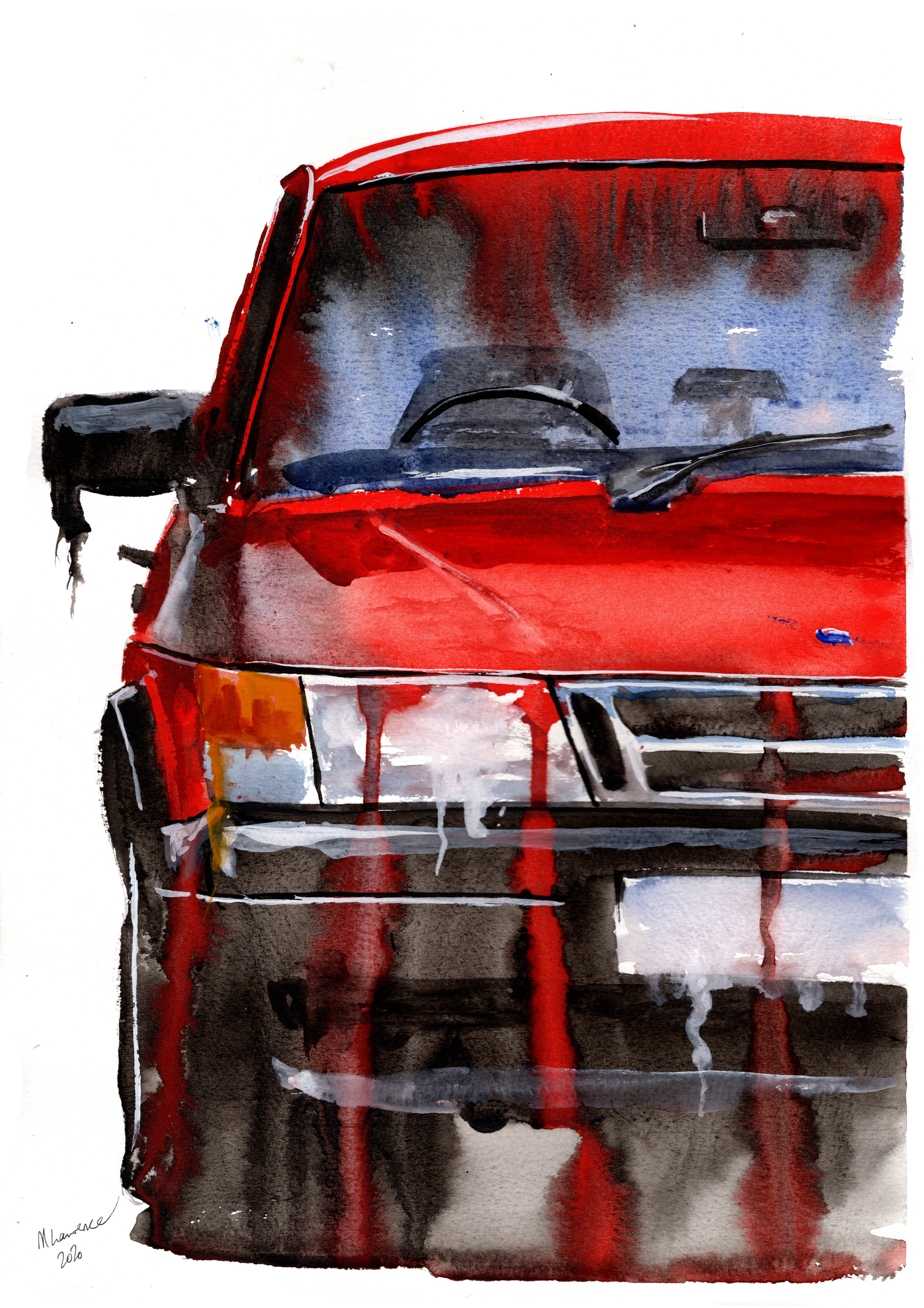 Saab 900 Print. Saab 900 Poster. Gifts For Him. Hand Painted Art. birthday gift