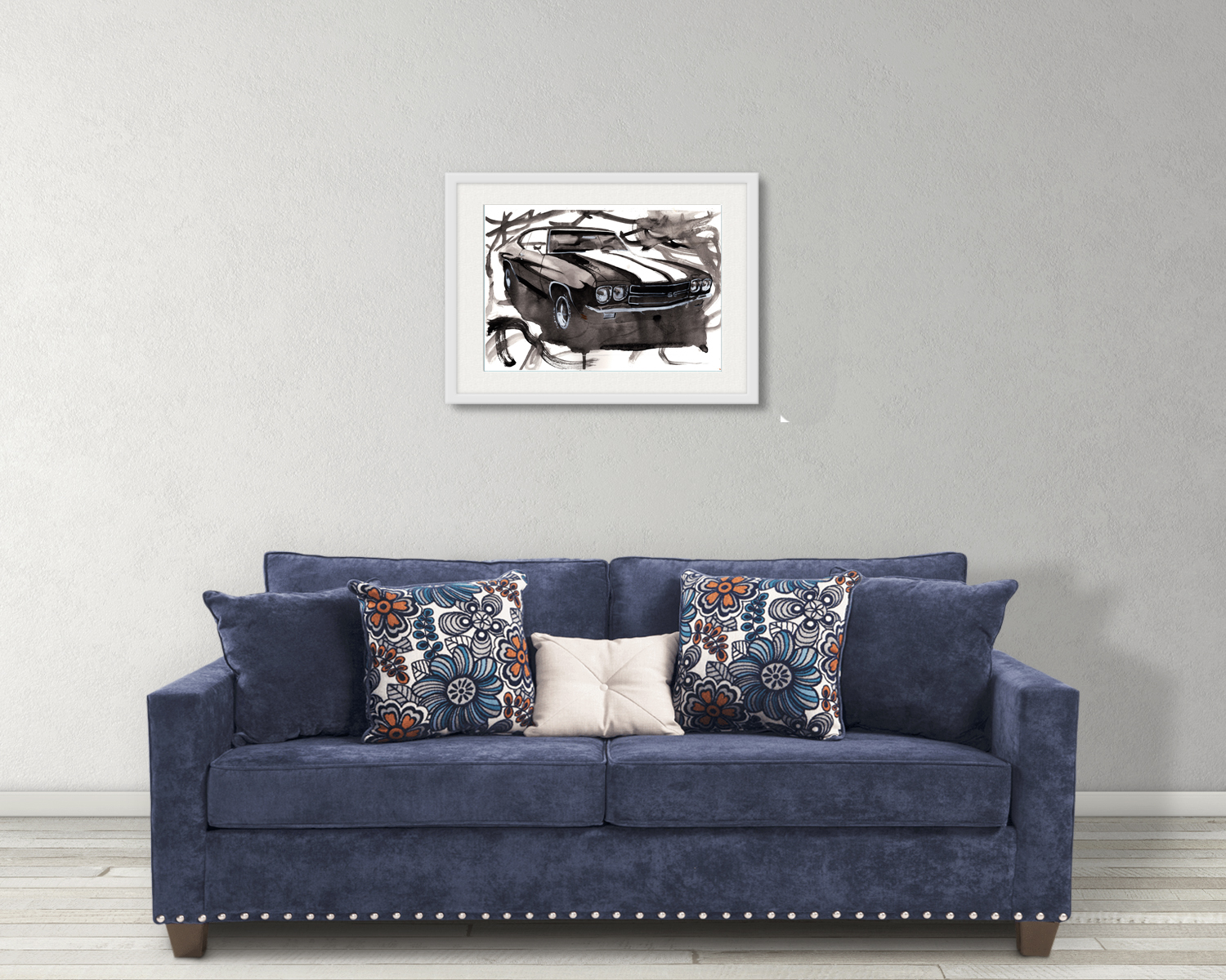 Chevy Chevelle SS Print. Chevy Chevelle SS Poster. Gifts For Him. Hand Painted Art. birthday gift