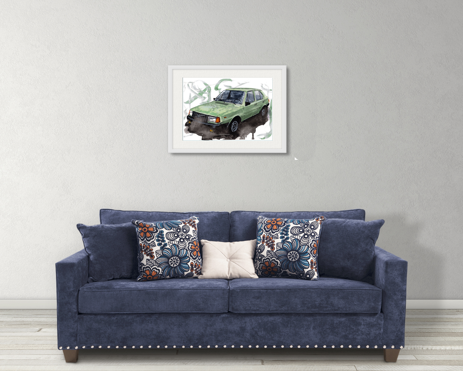 Volvo 340 Print. Volvo 340 Poster. Gifts For Him. Hand Painted Art. birthday gift