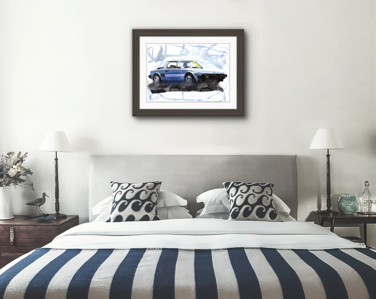 Fiat X19 Print. Fiat X19 Poster. Gifts For Him. Hand Painted Art. birthday gift