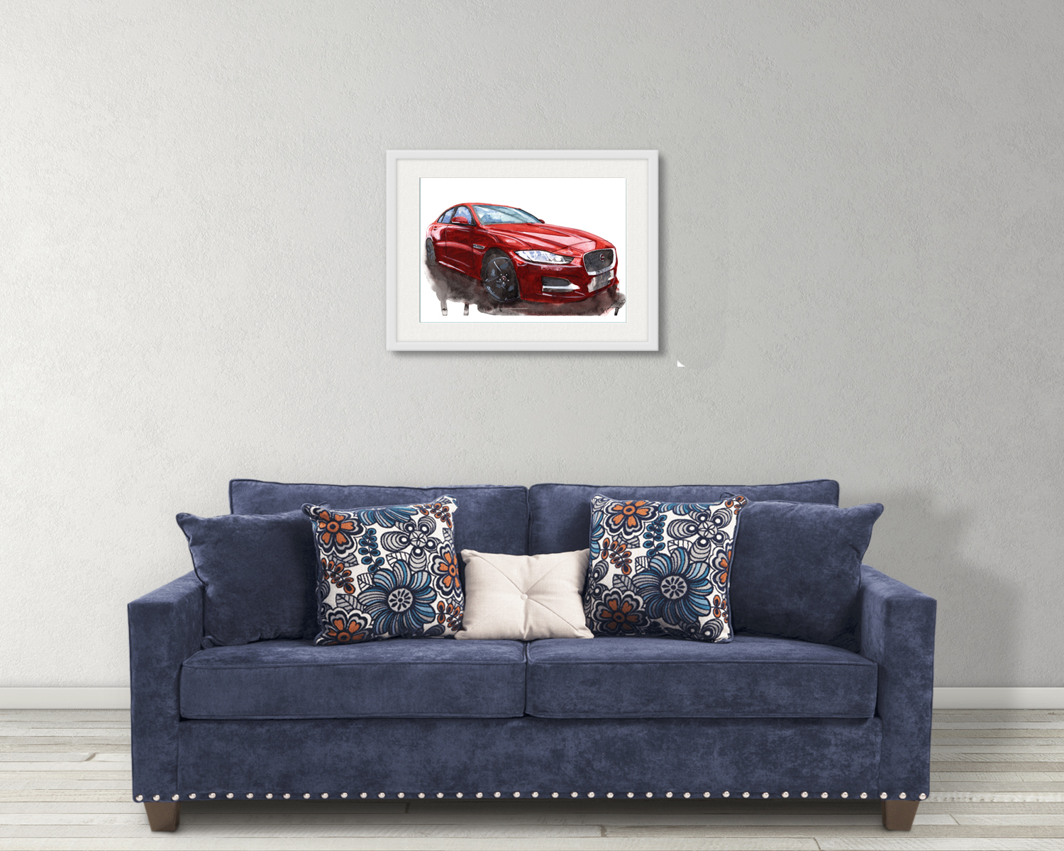 Jaguar XE Print. Jaguar XE Poster. Gifts For Him. Hand Painted Art. birthday gift