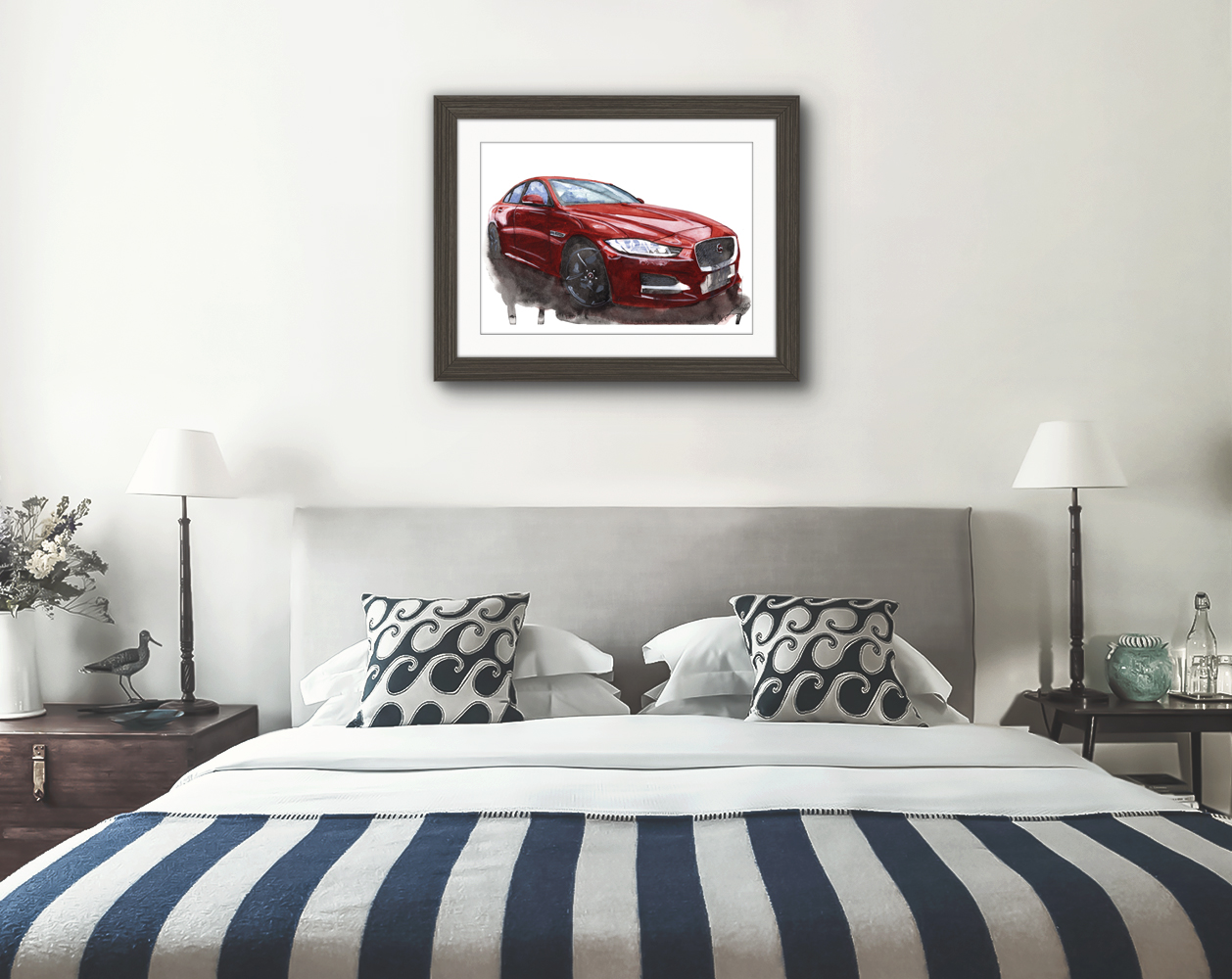 Jaguar XE Print. Jaguar XE Poster. Gifts For Him. Hand Painted Art. birthday gift