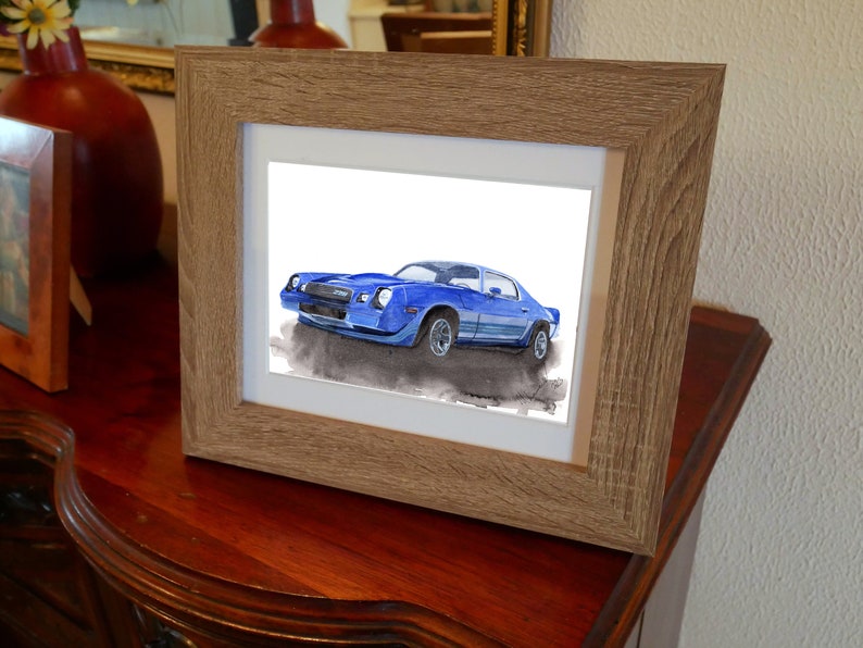 Chevy Camaro Print. Chevy Camaro Poster. Gifts For Him. Hand Painted Art. birthday gift