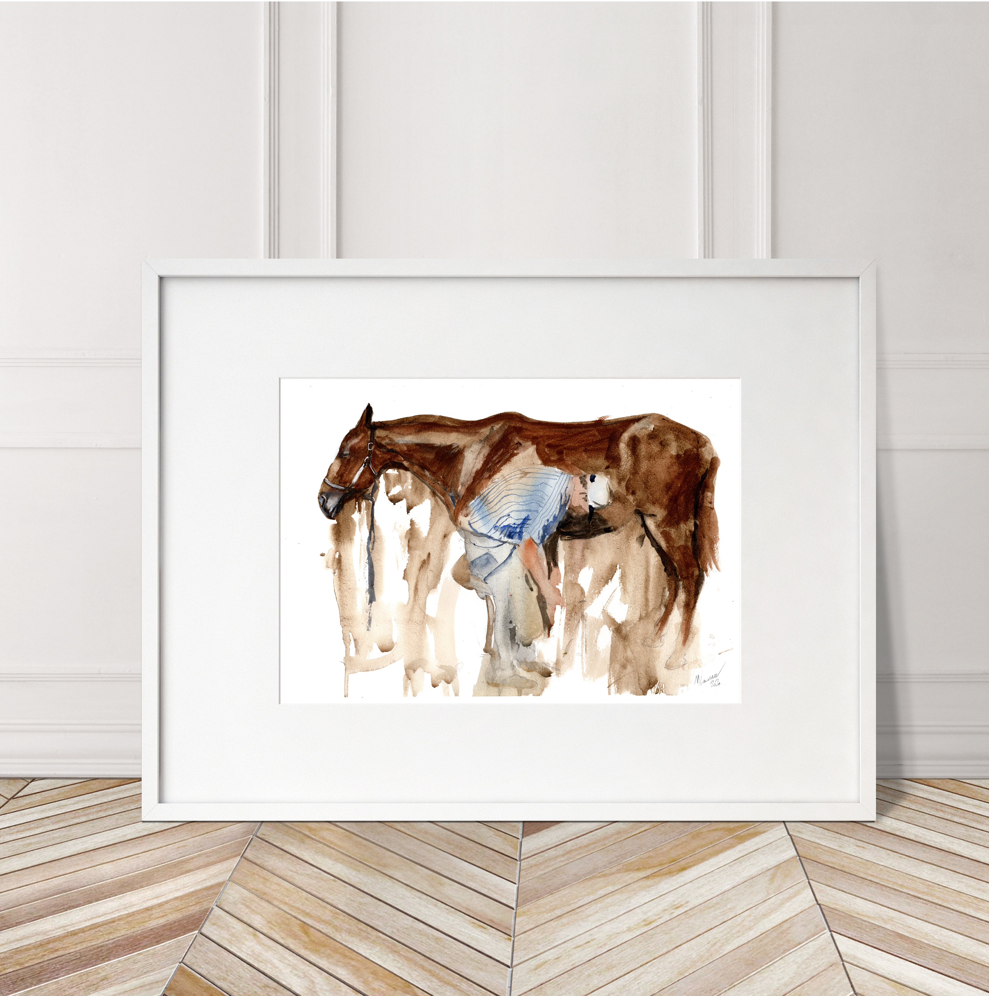 Farrier Blacksmith Print. Farrier Blacksmith Poster. Gifts For Him. Hand Painted Art. birthday gift