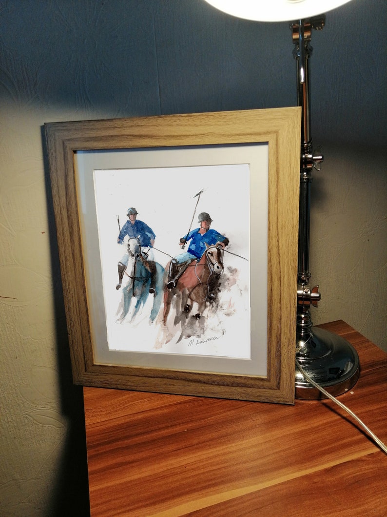 Polo Match Print. Polo Match Poster. Gifts For Him. Hand Painted Art. birthday gift