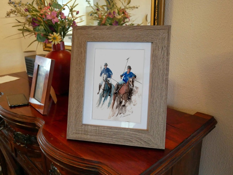 Polo Match Print. Polo Match Poster. Gifts For Him. Hand Painted Art. birthday gift