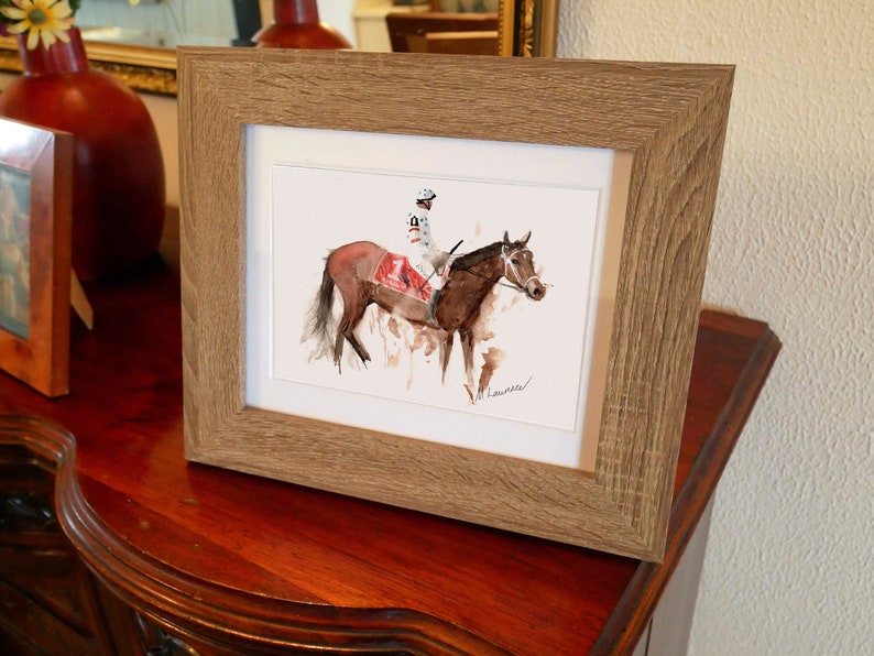 Before the Race Racing Print. Jockey Racing Poster. Gifts For Him. Hand Painted Art. birthday gift