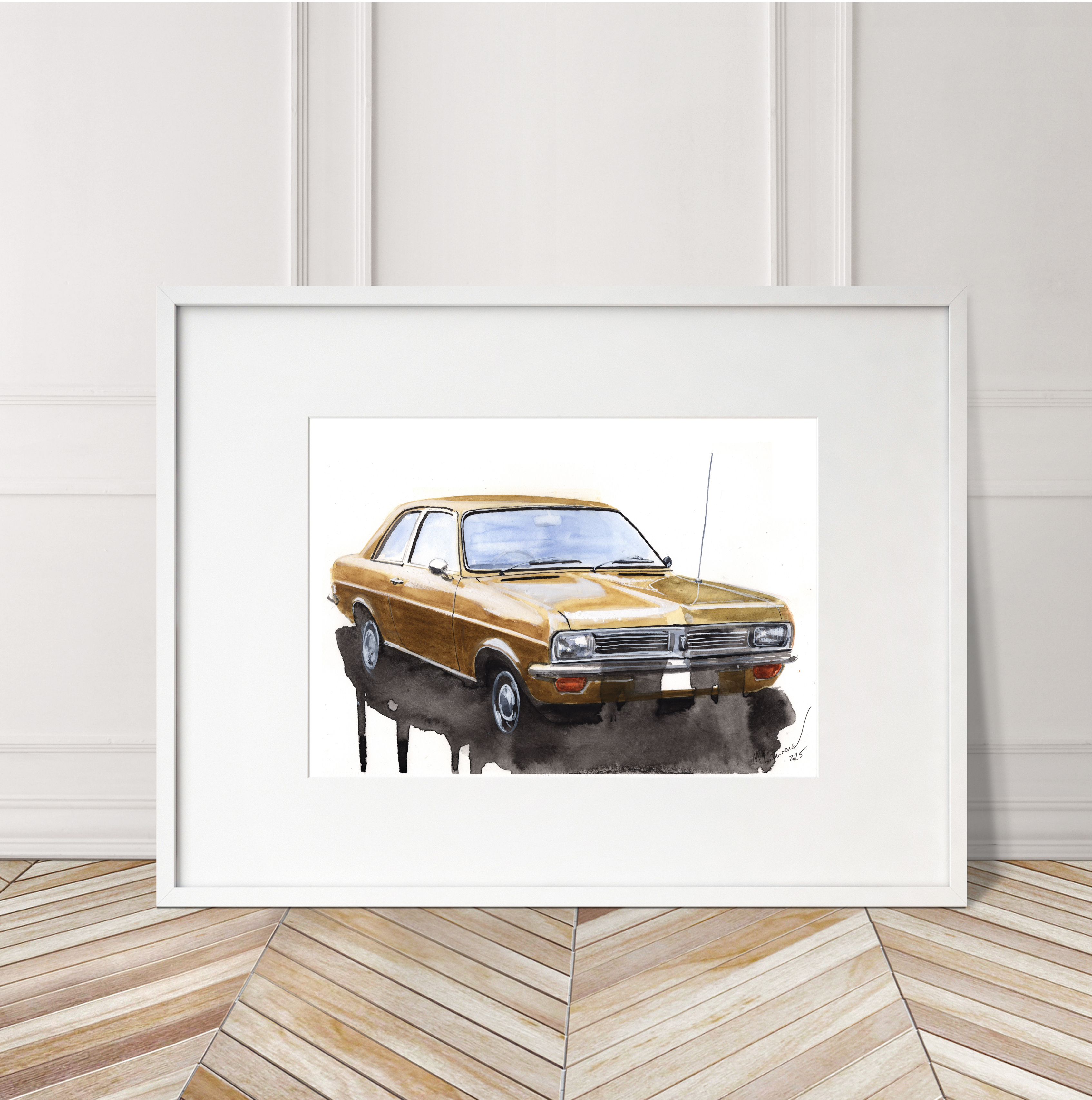 Vauxhall Viva Print. Viva Poster. Gifts For Him. Hand Painted Art. birthday gift