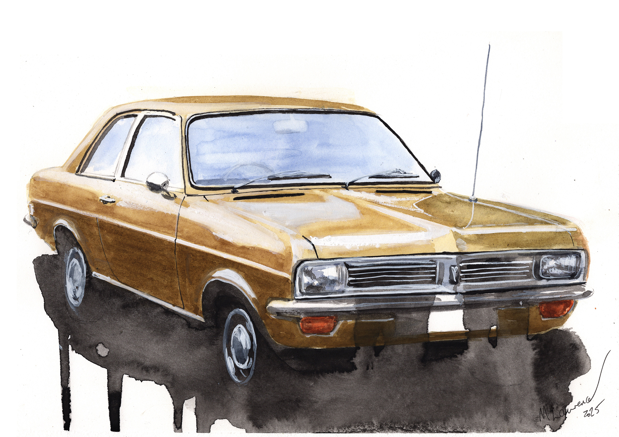 Vauxhall Viva Print. Viva Poster. Gifts For Him. Hand Painted Art. birthday gift