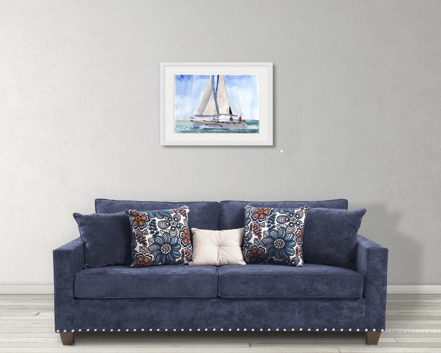 Bavaria Yacht Print. Bavaria Poster. Gifts For Him. Hand Painted Art. birthday gift