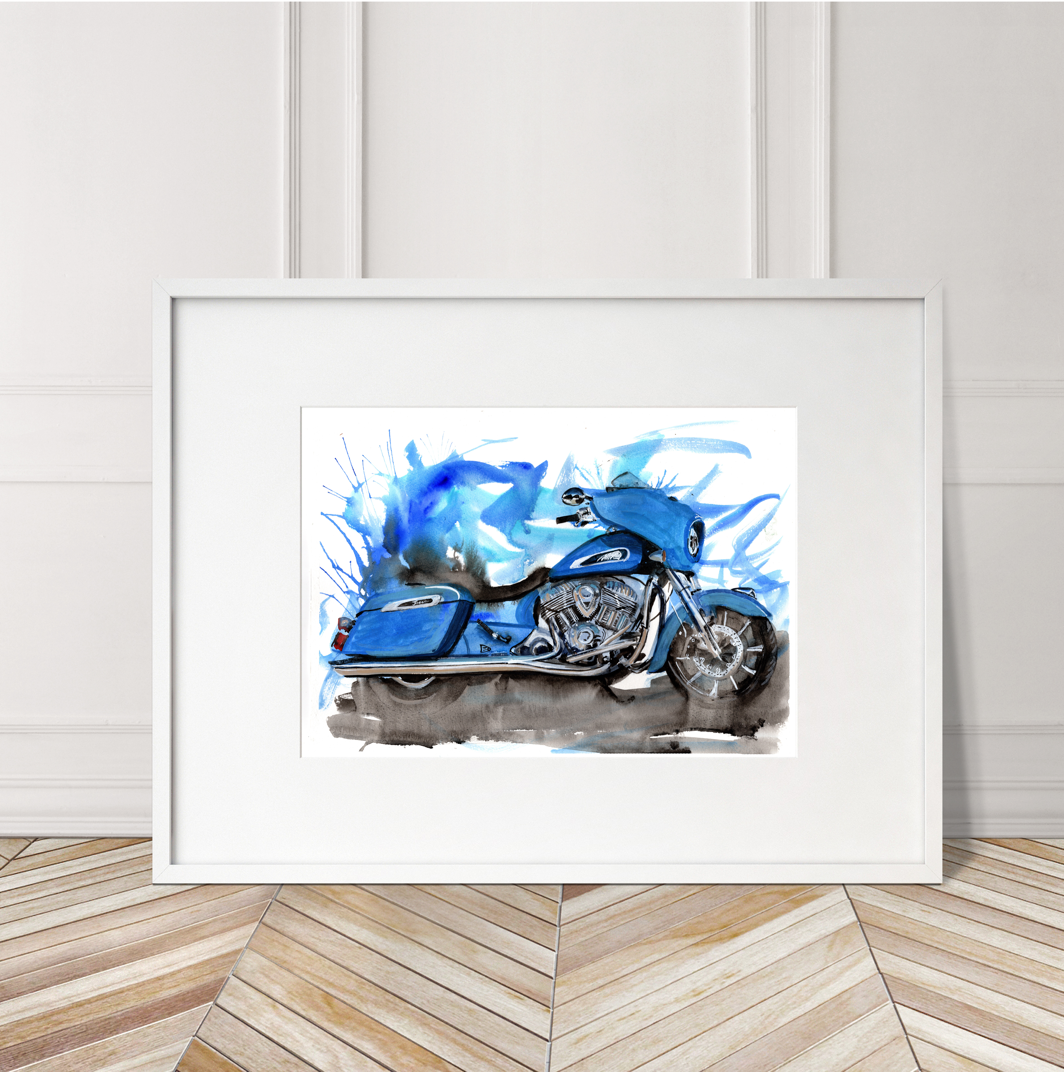 Indian Chieftain Print. Indian Chieftain Poster. Gifts For Him. Hand Painted Art. birthday gift