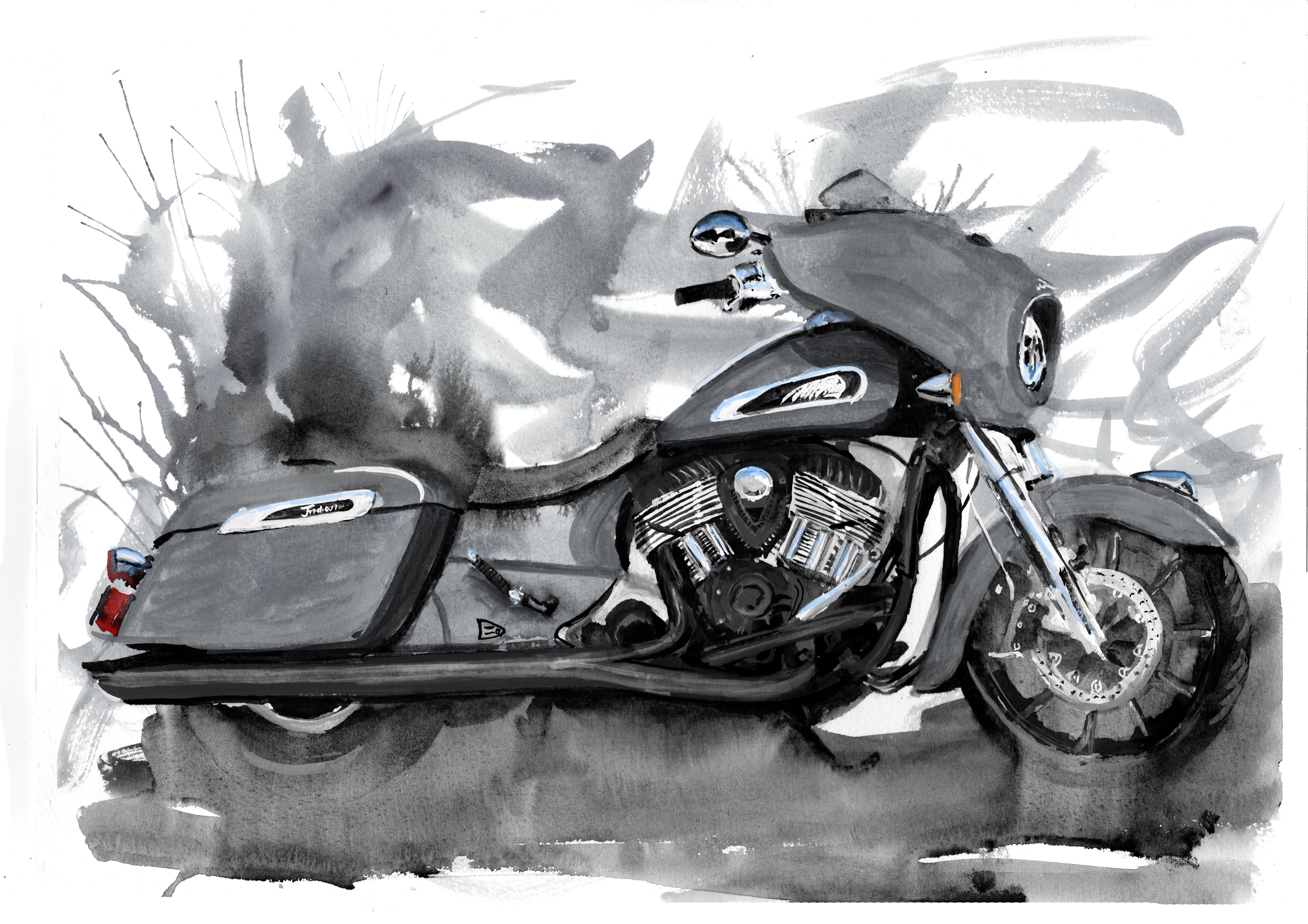 Indian Chieftain Print. Indian Chieftain Poster. Gifts For Him. Hand Painted Art. birthday gift