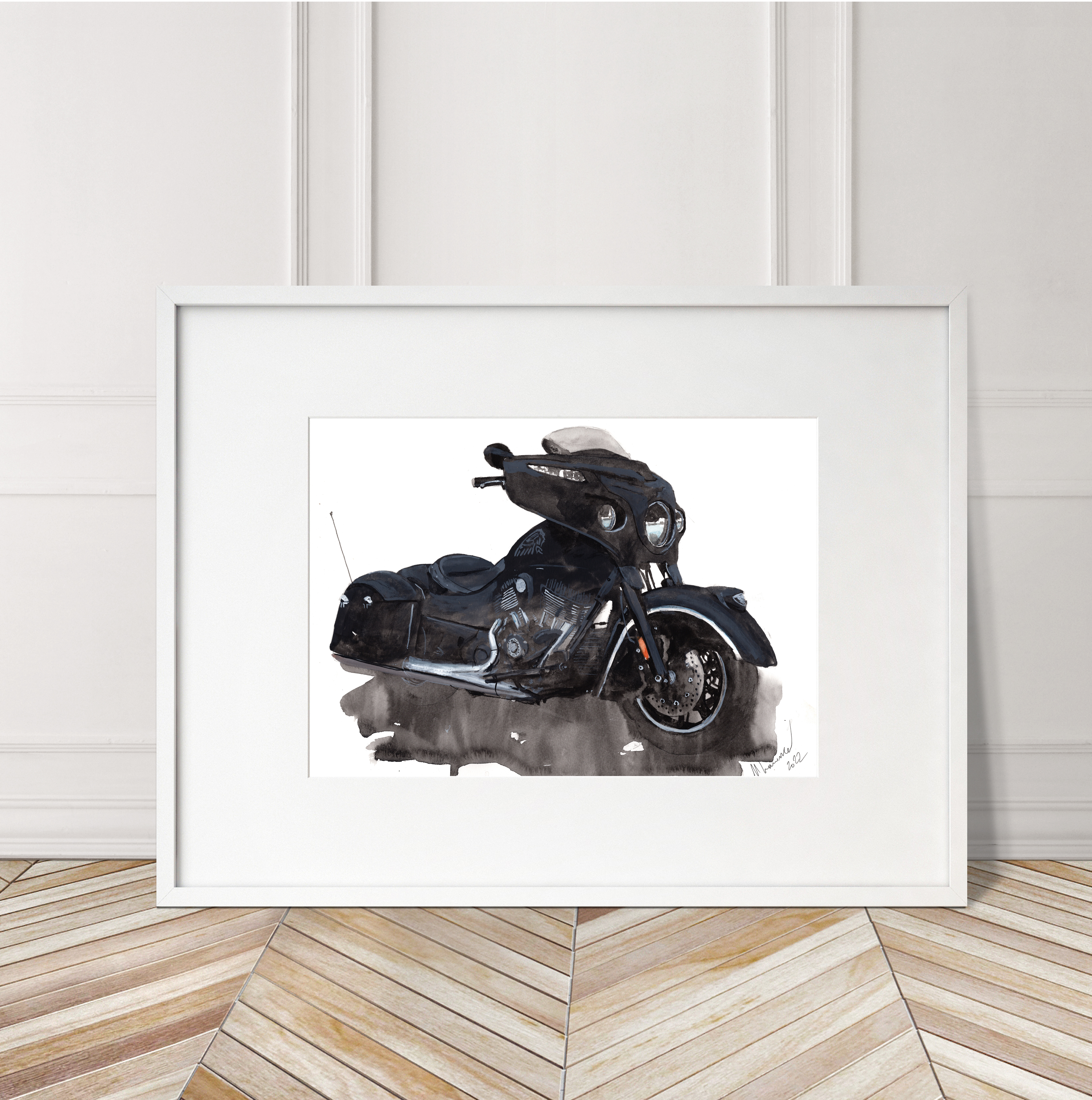 Indian Chieftain Print. Indian Chieftain Poster. Gifts For Him. Hand Painted Art. birthday gift