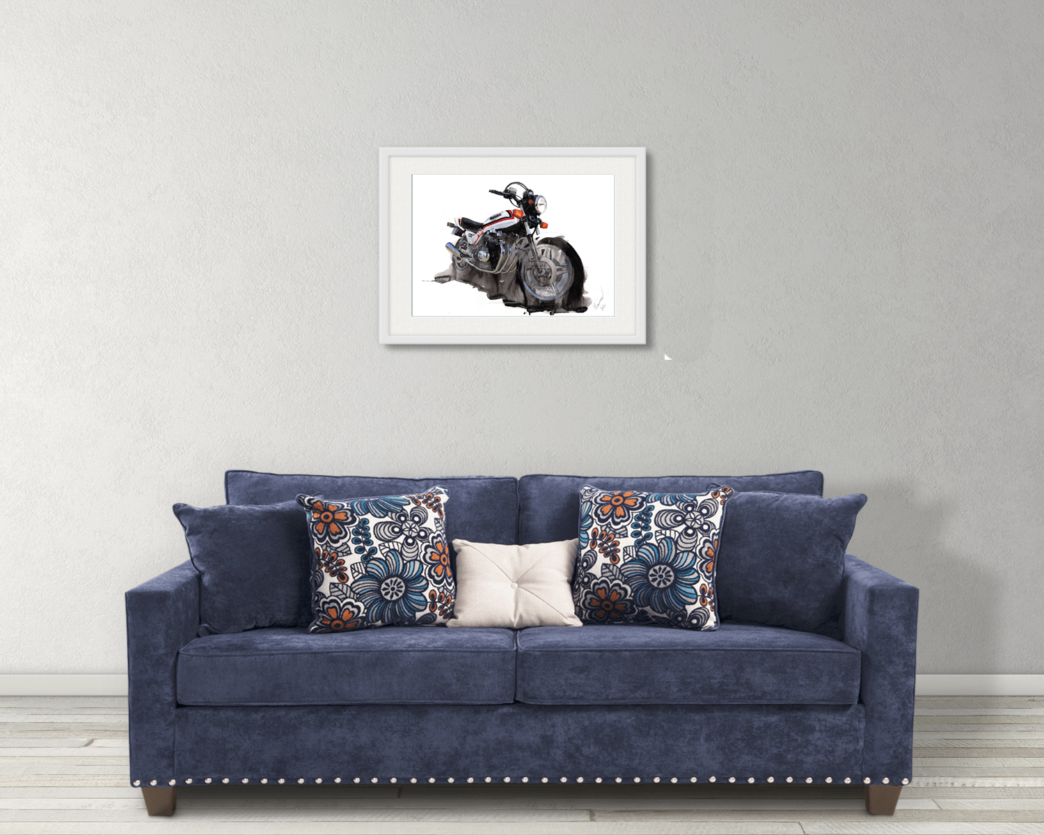 Honda CB900f Print. Honda CB900f Poster. Gifts For Him. Hand Painted Art. birthday gift