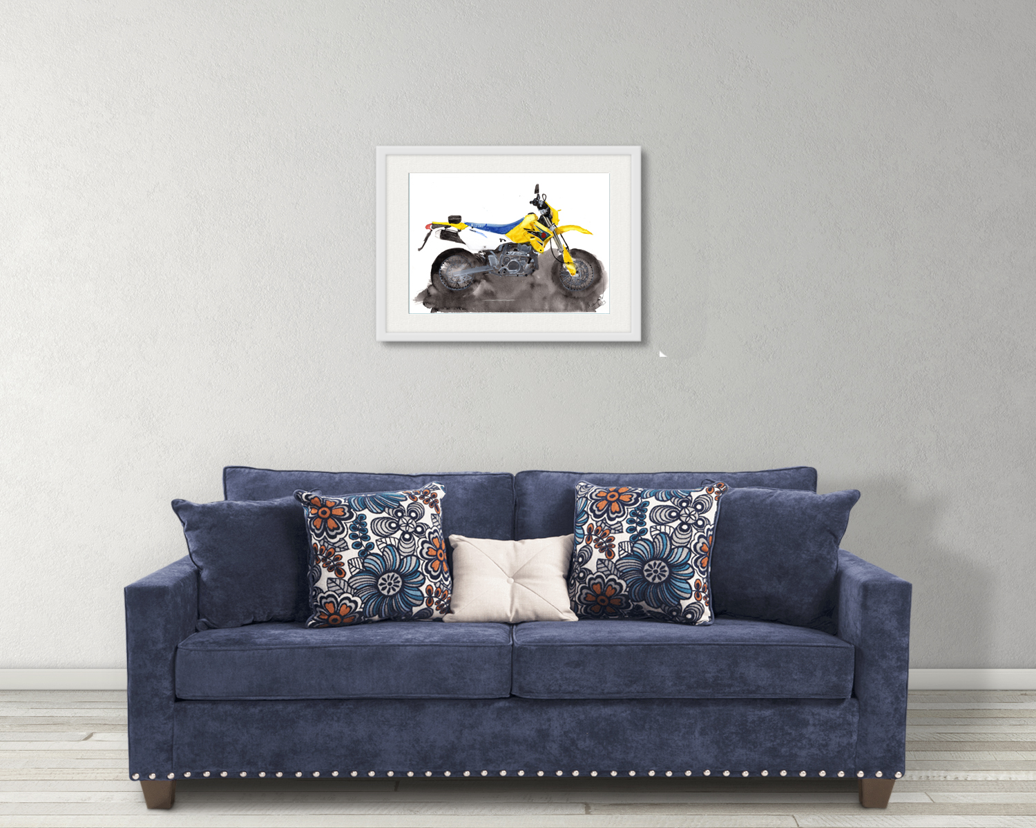 Suzuki DRZ Print. Suzuki DRZ Poster. Gifts For Him. Hand Painted Art. birthday gift