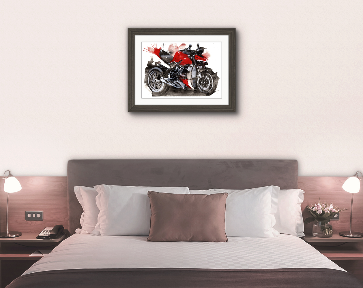Ducati Streetfighter Print. Ducati Streetfighter Poster. Gifts For Him. Hand Painted Art. birthday gift