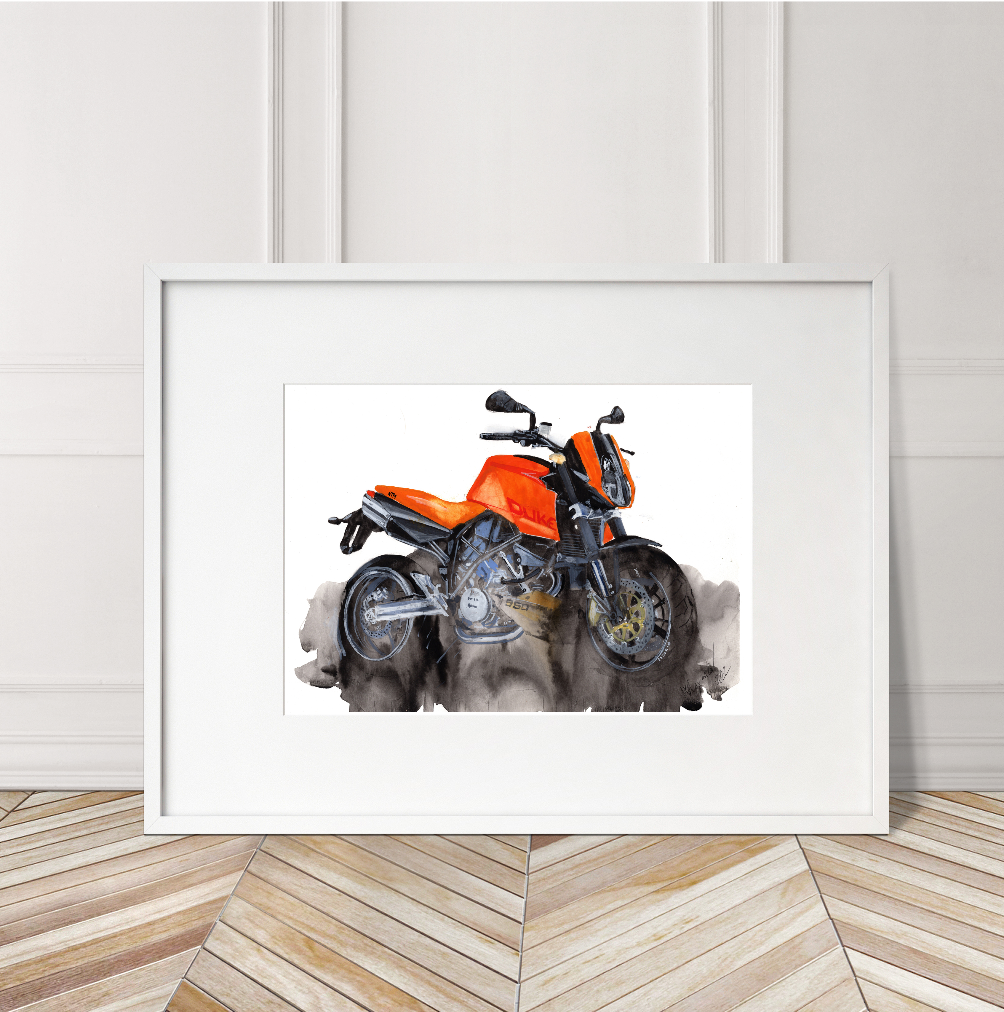 Duke 990 Print. Duke 990 Poster. Gifts For Him. Hand Painted Art. birthday gift