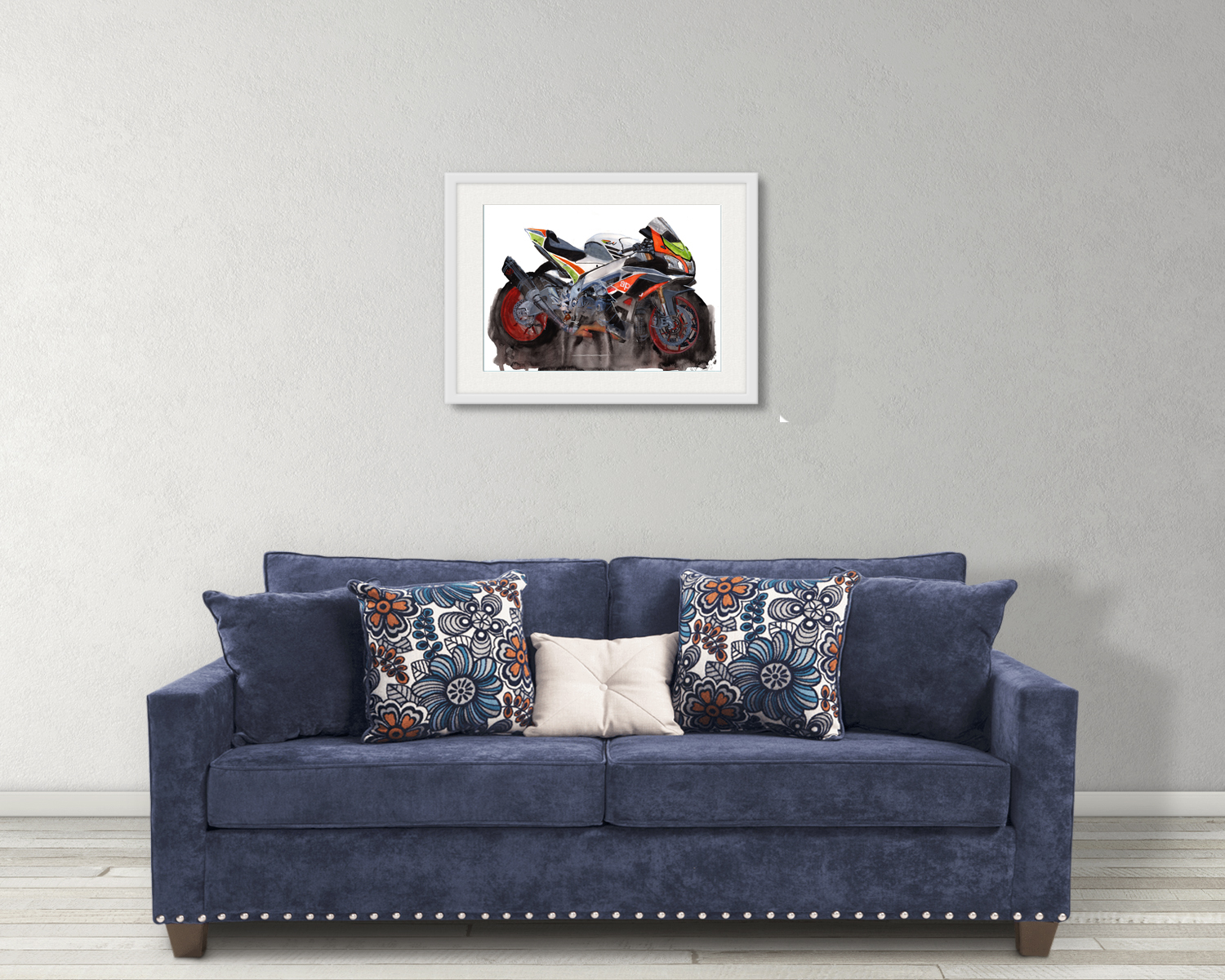 Aprilia RSV4 Print. Aprilia RSV4 Poster. Gifts For Him. Hand Painted Art. birthday gift