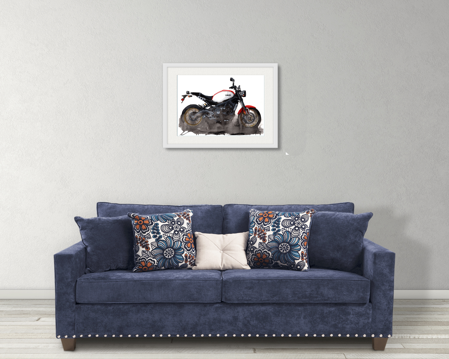 Yamaha XSR900 Print. Yamaha XSR900 Poster. Gifts For Him. Hand Painted Art. birthday gift