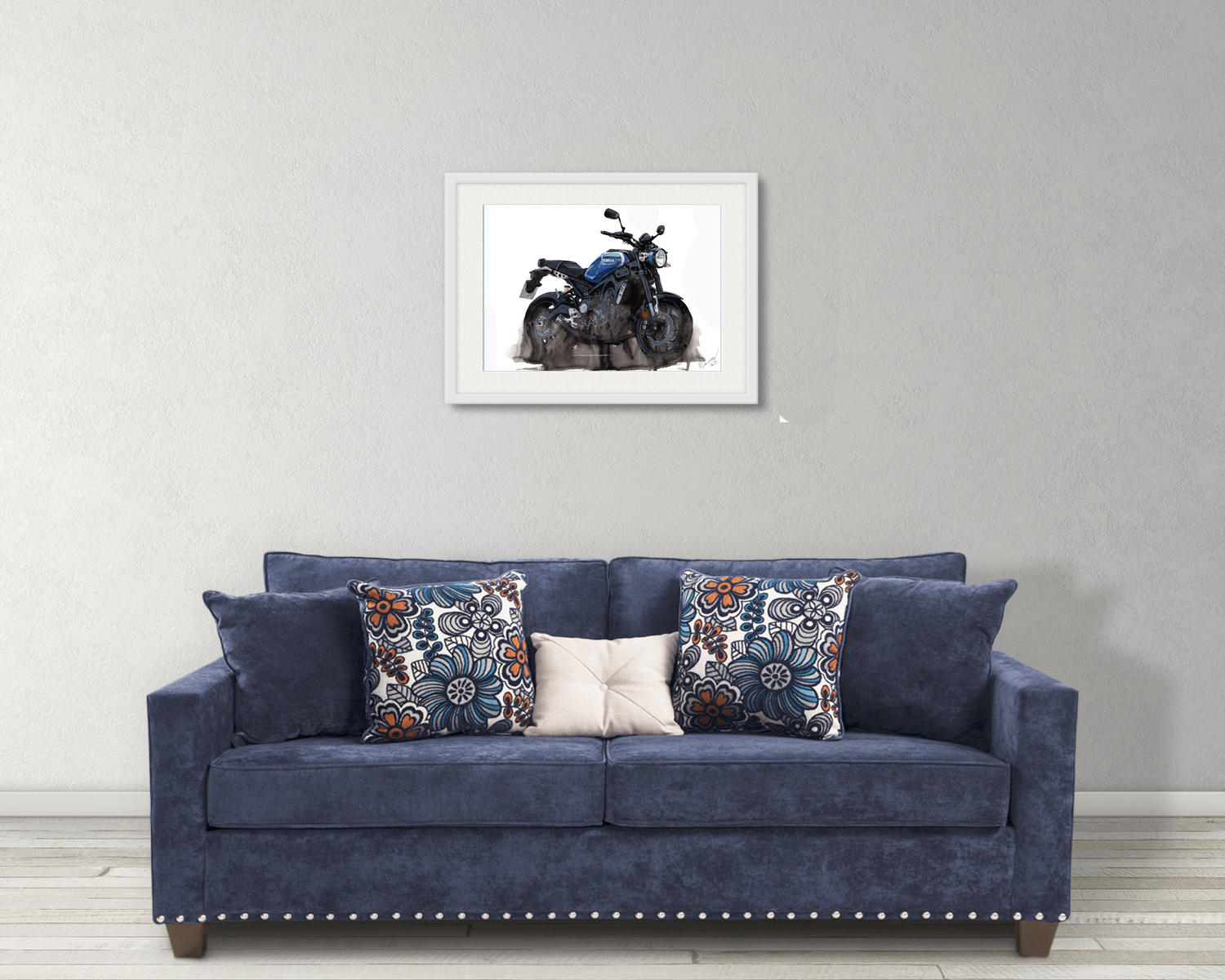 Yamaha XSR900 Print. Yamaha XSR900 Poster. Gifts For Him. Hand Painted Art. birthday gift