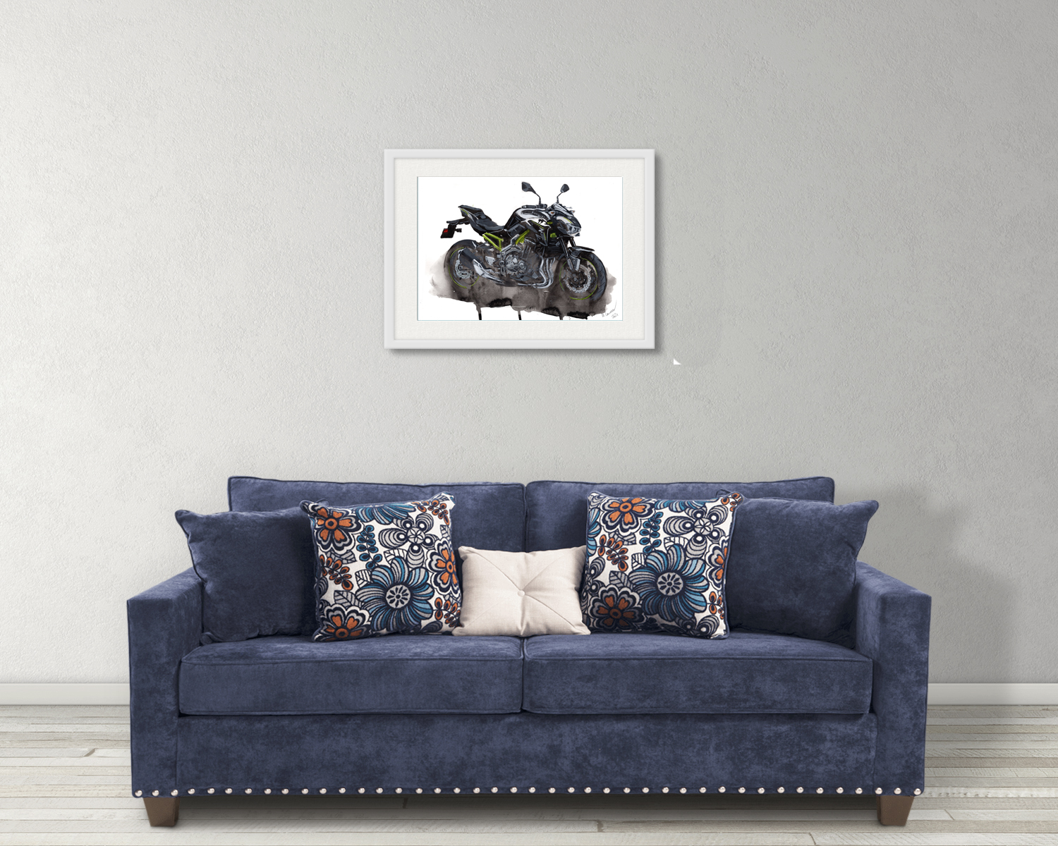 Kawasaki Z900 Print. Kawasaki Z900 Poster. Gifts For Him. Hand Painted Art. birthday gift