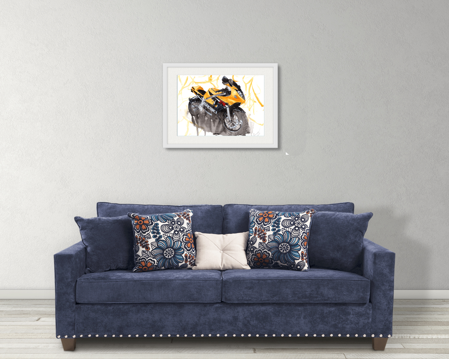Suzuki GSXR Print. Suzuki GSXR Poster. Gifts For Him. Hand Painted Art. birthday gift