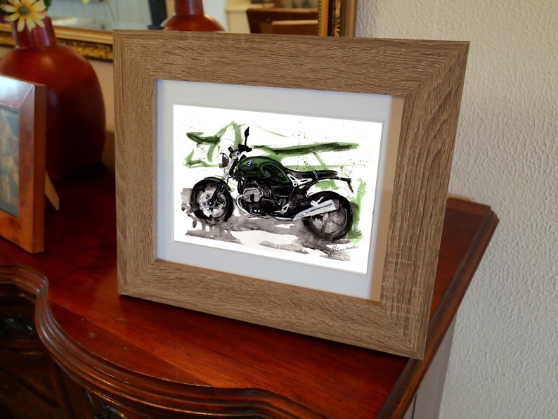 BMW Nine T Pure Print. BMW Nine T Pure Poster. Gifts For Him. Hand Painted Art. birthday gift