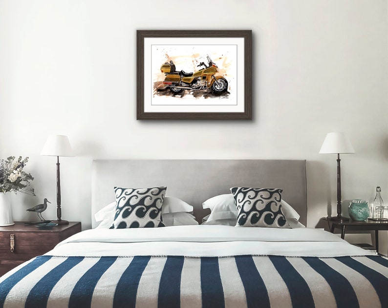 Honda Goldwing Print. Honda Goldwing Poster. Gifts For Him. Hand Painted Art. birthday gift
