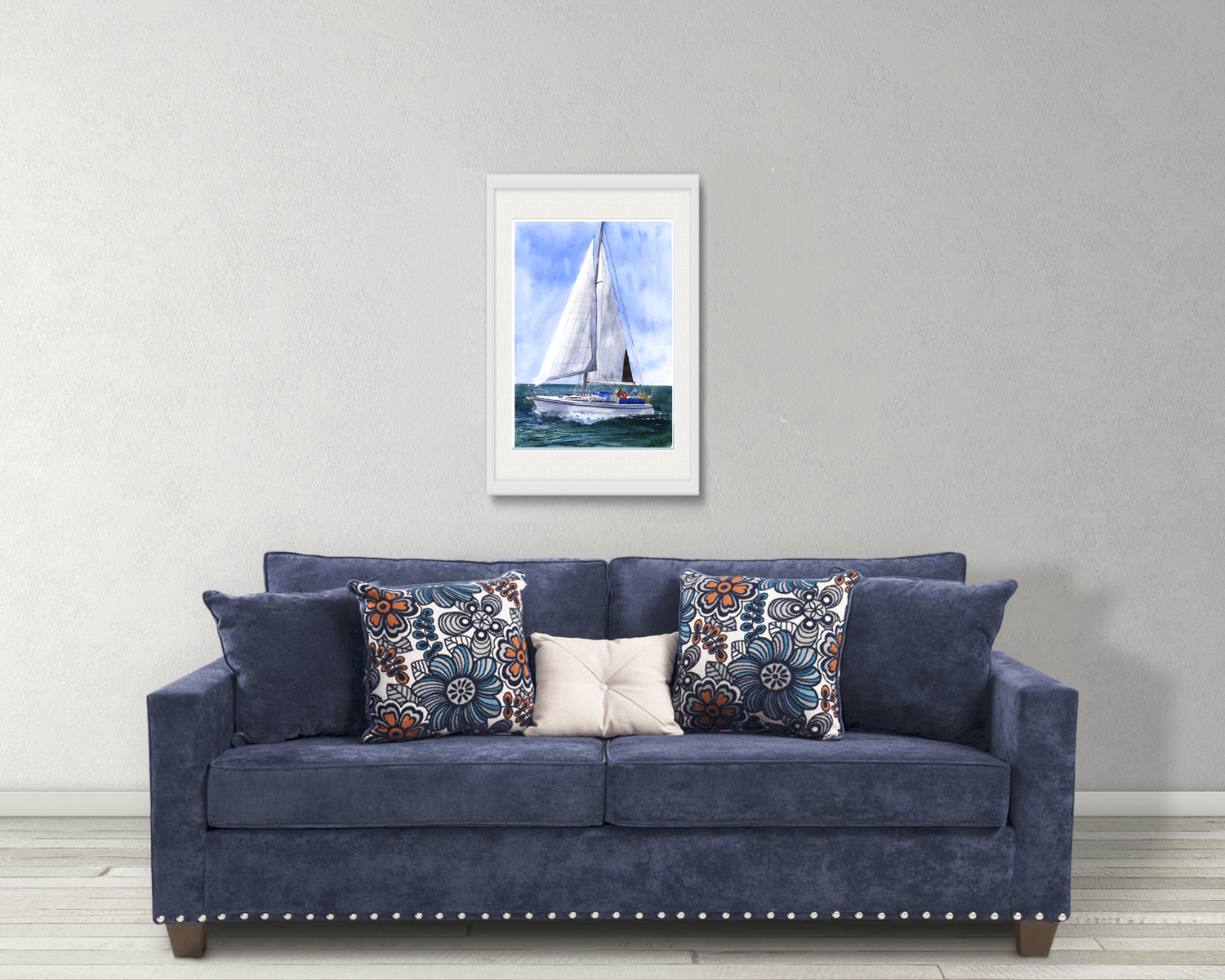Moody 31 Yacht Print. Westerly Poster. Gifts For Him. Hand Painted Art. birthday gift