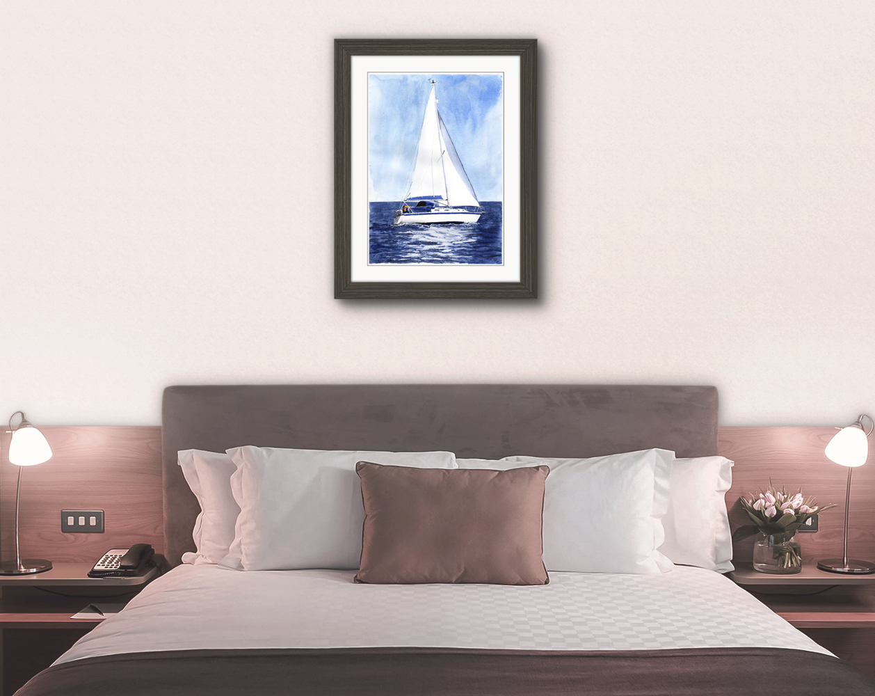 Westerly Fulmar Yacht Print. Westerly Poster. Gifts For Him. Hand Painted Art. birthday gift