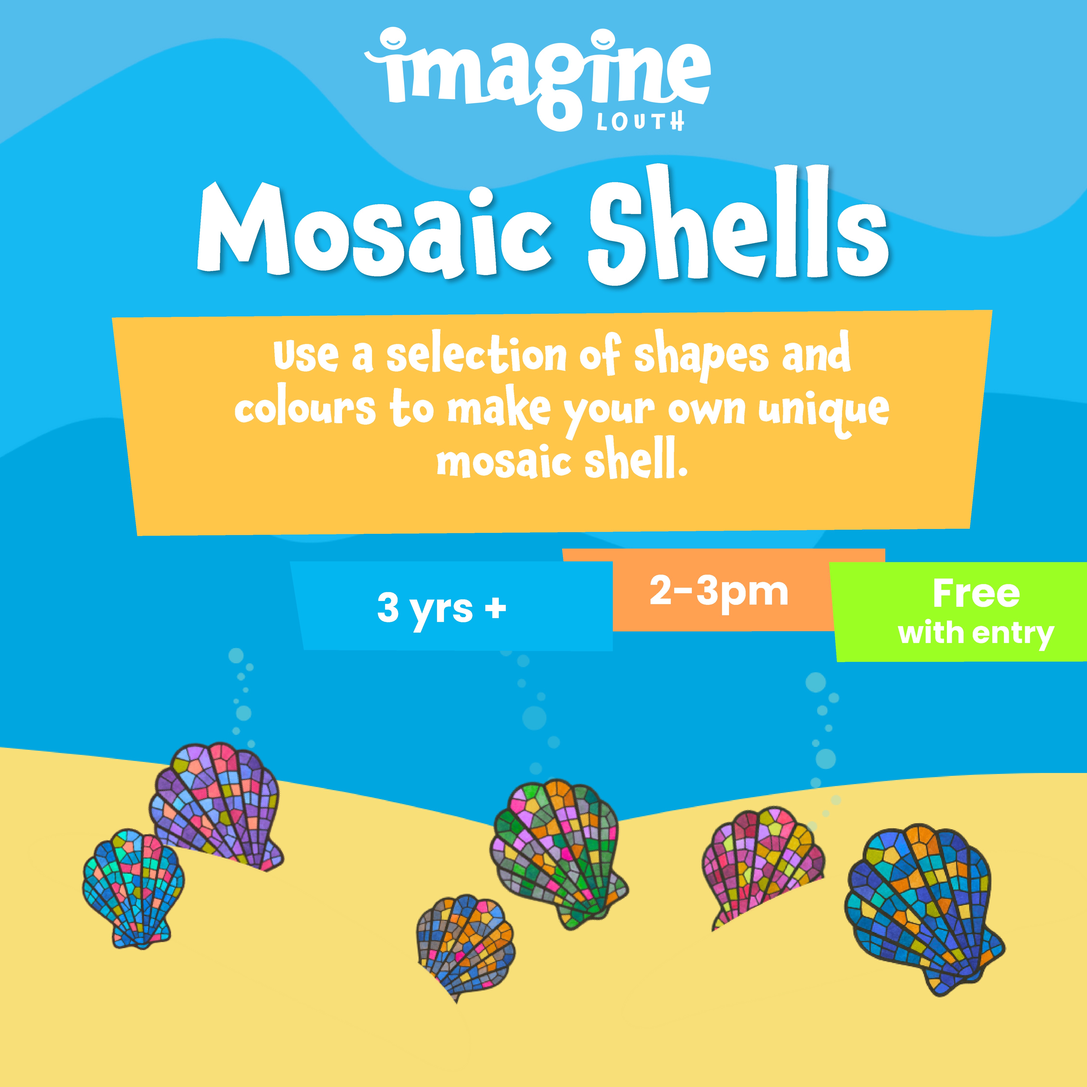 Mosaic Shells - Includes Entry to Imagine Louth