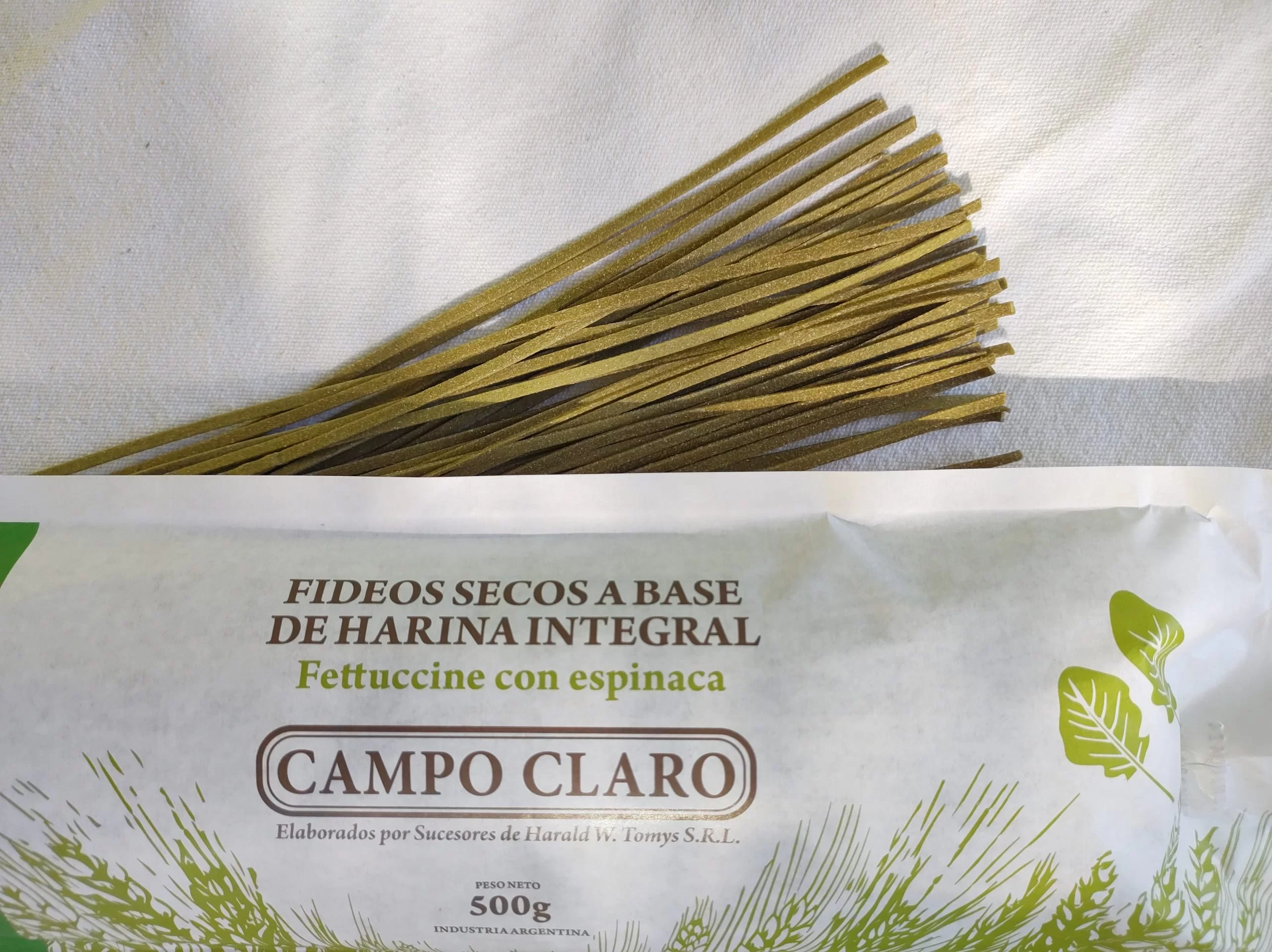 Fettuccine con espinaca 500 gr- CAMPPO CLARO