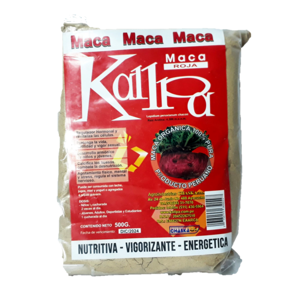 Maca Roja en Polvo Kallpa x 500 gr