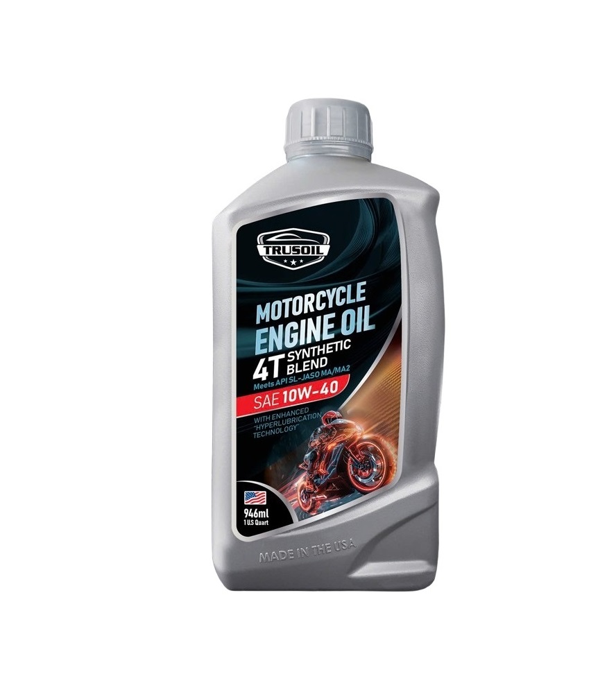 Dầu tổng hợp chuyên dùng động cơ xe máy TRUSOIL Synthetic Blend SAE 10W-40 4T