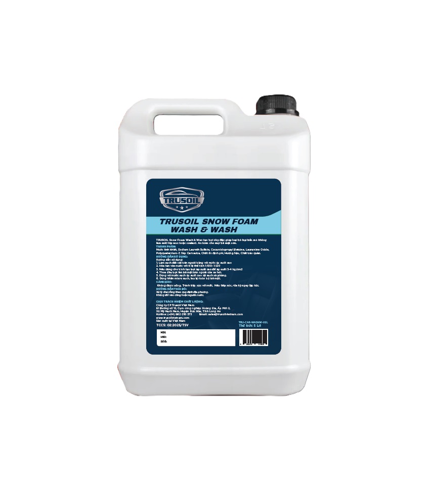 Dung dịch rửa xe không chạm bọt tuyết TRUSOIL SNOW FOAM WASH & WAX