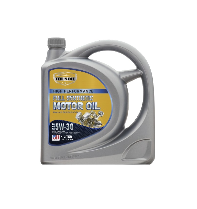 Dầu tổng hợp hoàn toàn động cơ ô tô TRUSOIL Full Synthetic SAE 5W-30 API ILSAC SQ GF-7A - Can 4 lít