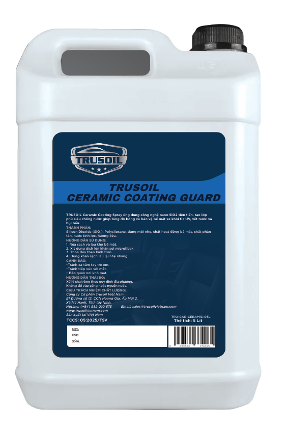 Dung dịch phủ bóng nhanh Trusoil Ceramic Coating Guard - Can 5 lít