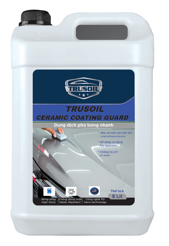 Dung dịch phủ bóng nhanh Trusoil Ceramic Coating Guard - Can 5 lít