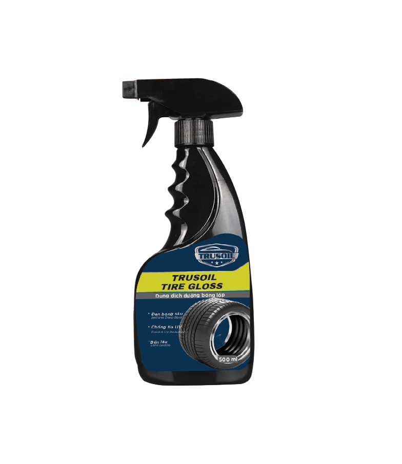 Dưỡng bóng lốp dạng xịt TRUSOIL TIRE GROSS - Chai xịt 500 ml
