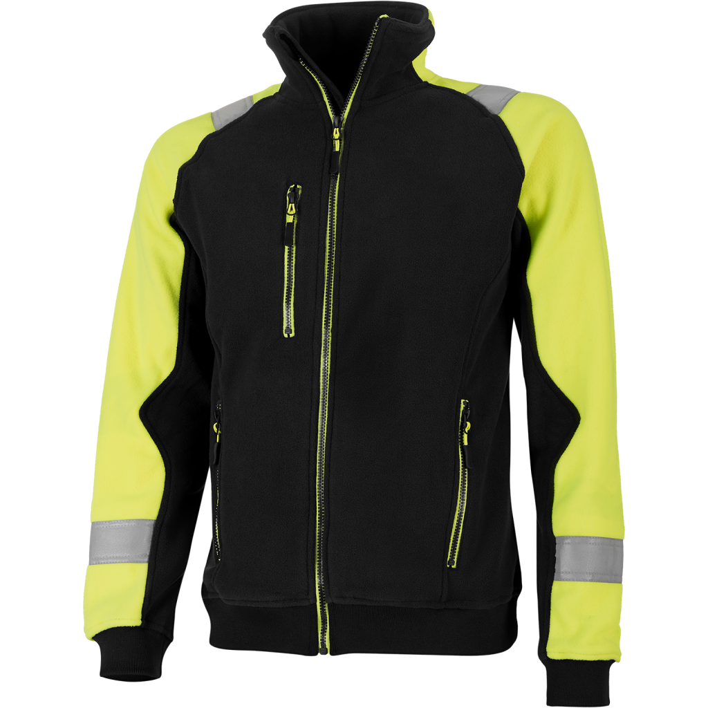 Džemperis darbui POLAR, juodas/geltonas