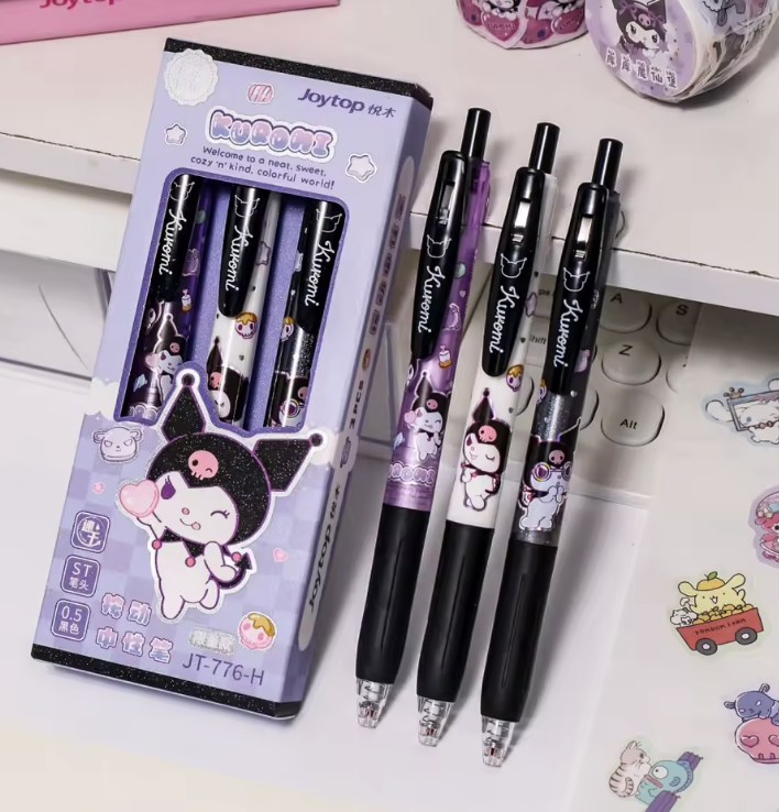 Sanrio Erasable Gel Pen Set (3pcs) Kuromi