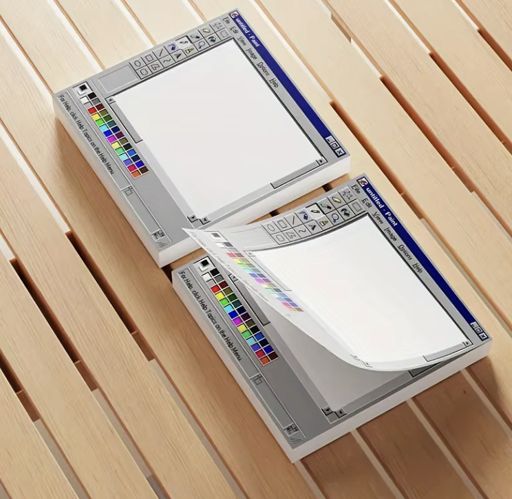 Vintage Computer Sticky Notes (50 Sheets) Aesthetic Memo Pad