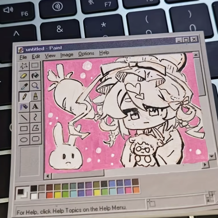 Vintage Computer Sticky Notes (50 Sheets) Aesthetic Memo Pad