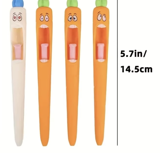 4pcs Multi-Expression Radish Shaped Gel Pens
