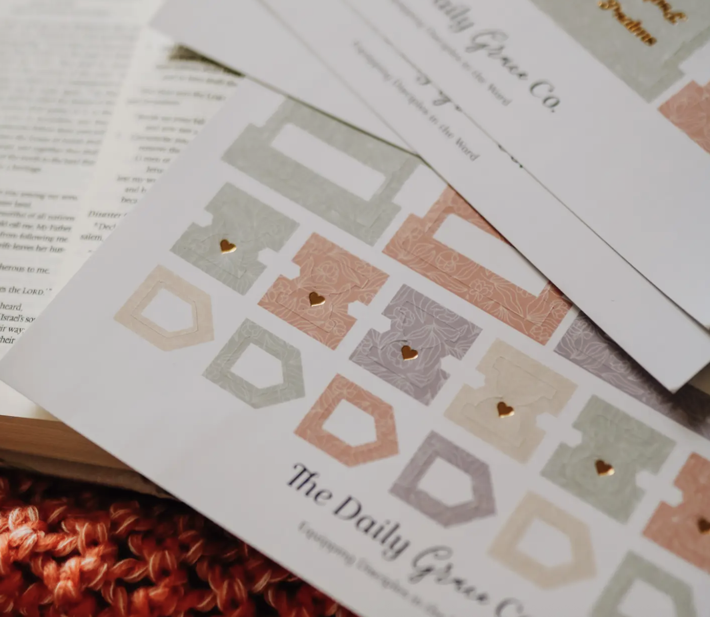 Pastel Floral Bible Tabs with Gold Foil
