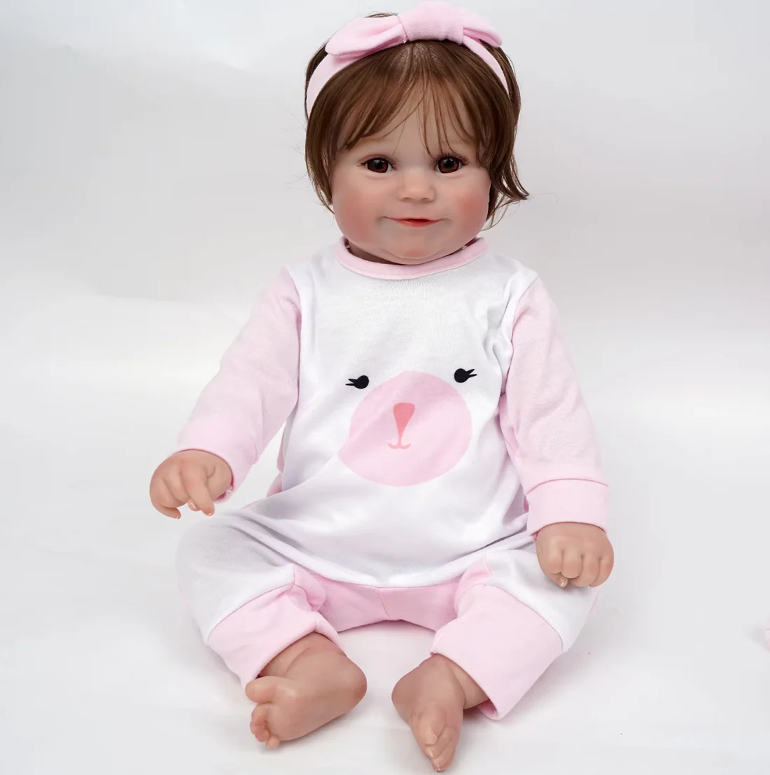Silicone Reborn Baby Girl Doll "Maddie" - 50cm Full Vinyl Body 