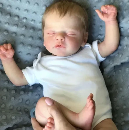 Sam Finished Reborn Doll - Realistic Baby Girl with 3D Skin and Visible Veins -