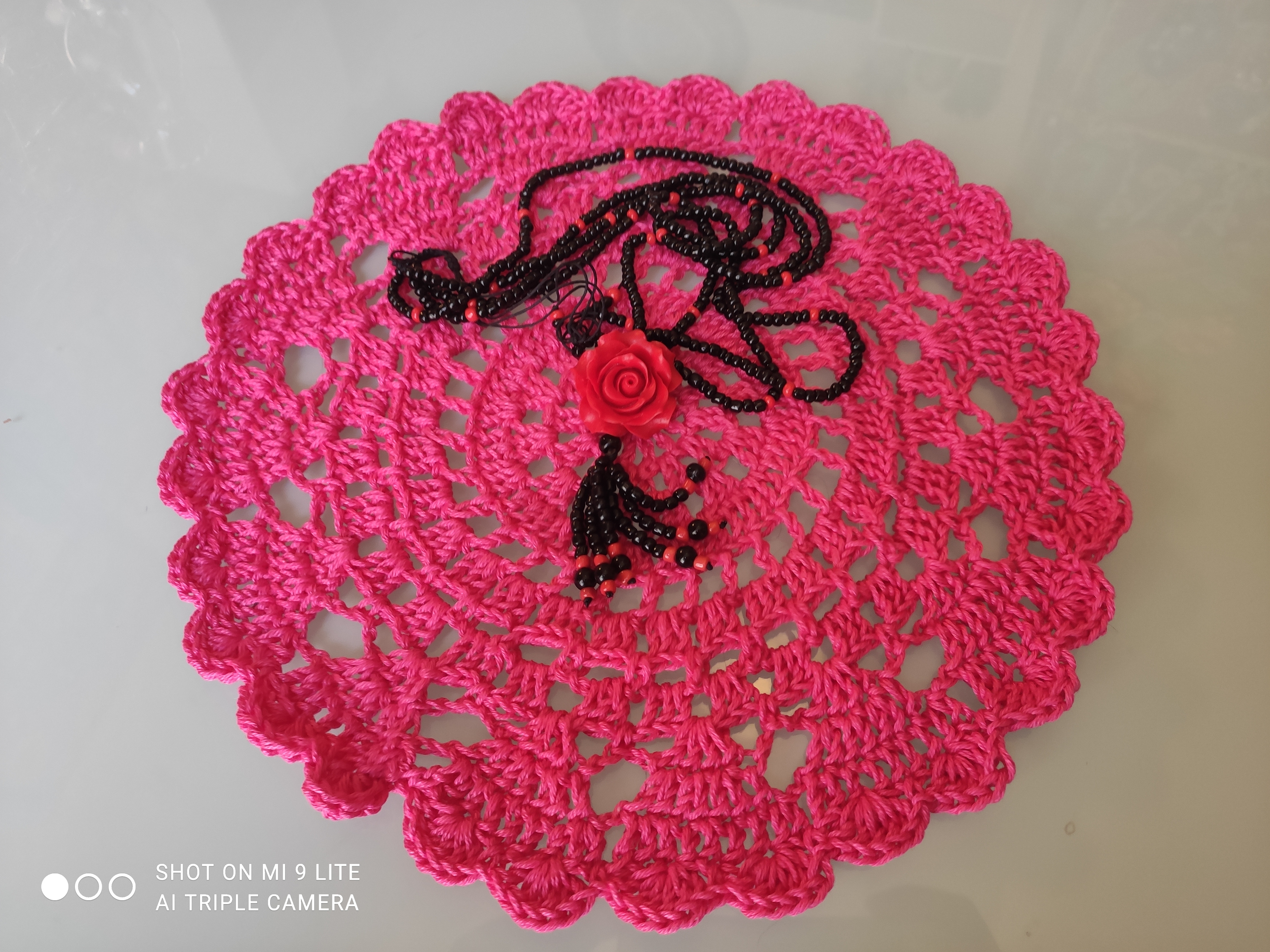 Napperon avec les petits coeurs 